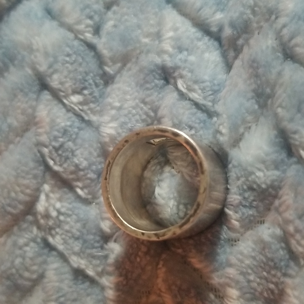 Gucci silver 925 G logo Cutout Ring sz. 4 - Picture 10 of 11
